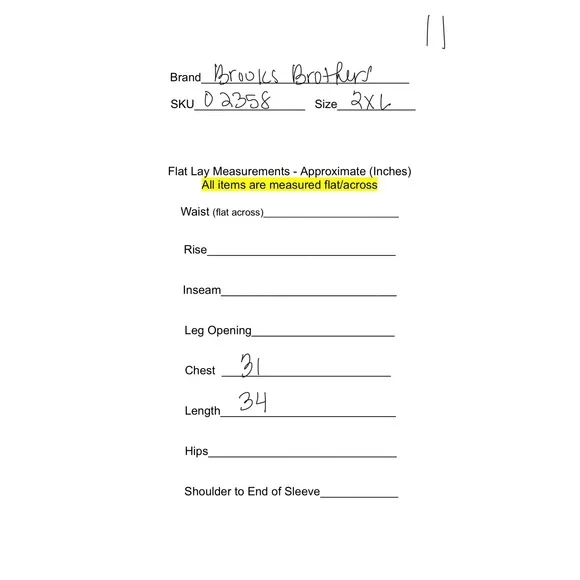 Brooks Brothers Mens 2XL Long Sleeve Plaid Button Down Shirt Cotton - Picture 5 of 5